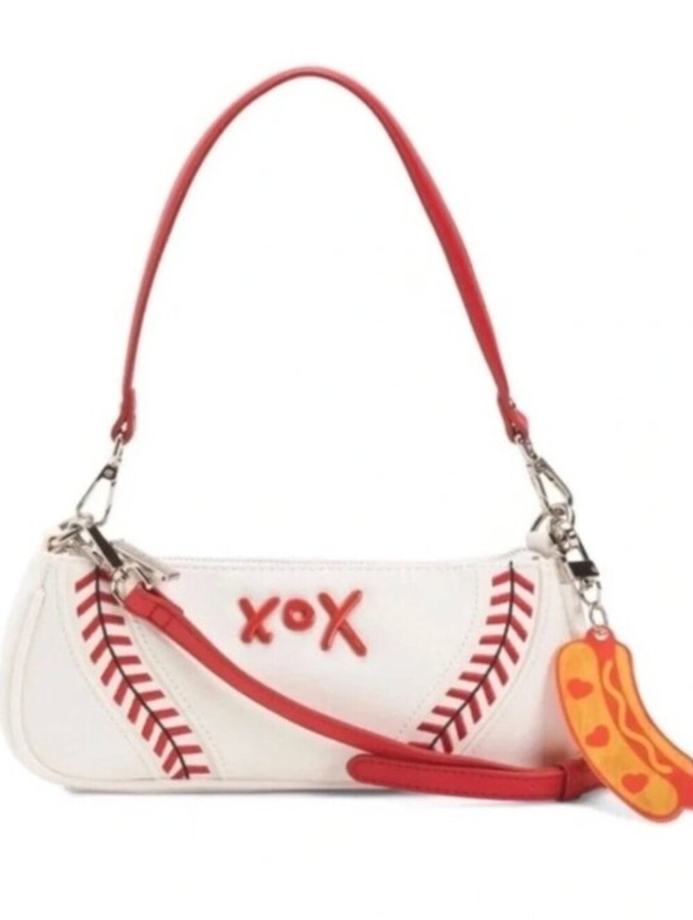 Betsey Johnson XOXO Baseball-Themed Shoulder Bag | NWT